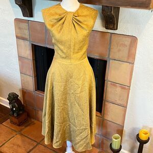 LANE JT metallic sleeveless fit and flare dress, S!